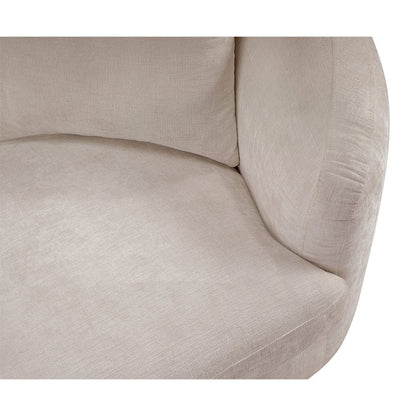 Penelope Beige Chenille Fabric Chair