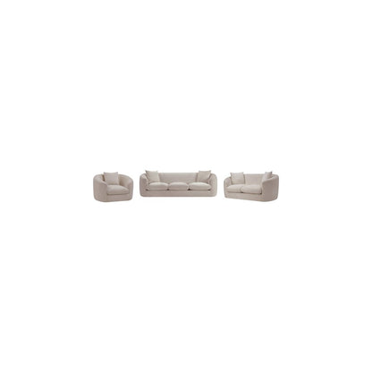 Penelope Beige Chenille Fabric Chair
