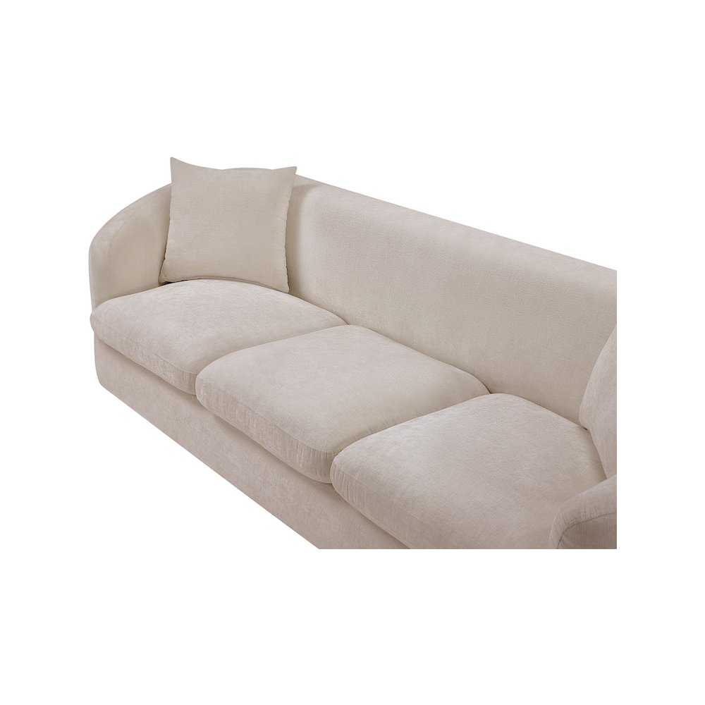 Penelope Beige Chenille Fabric Sofa