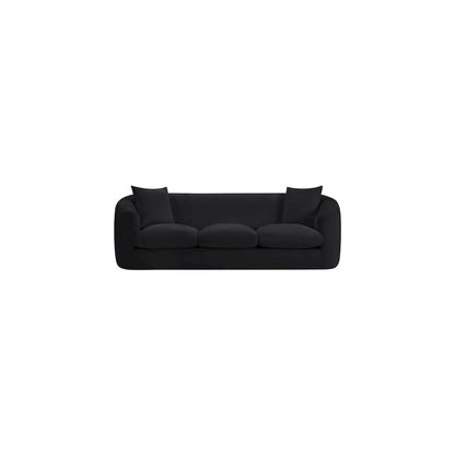 Penelope Black Chenille Fabric Sofa