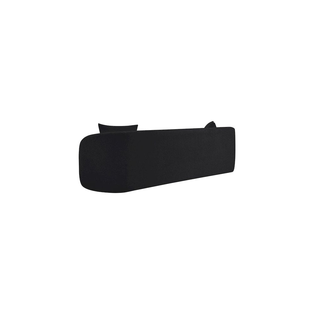 Penelope Black Chenille Fabric Sofa