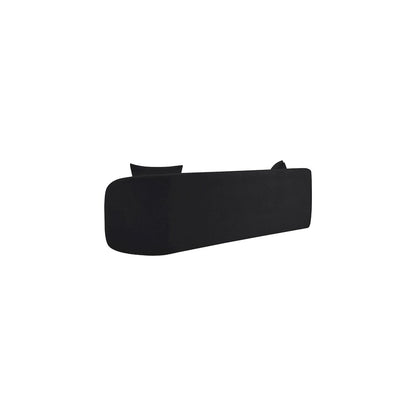 Penelope Black Chenille Fabric Sofa