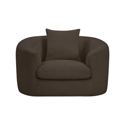 Penelope Brown Chenille Fabric Chair