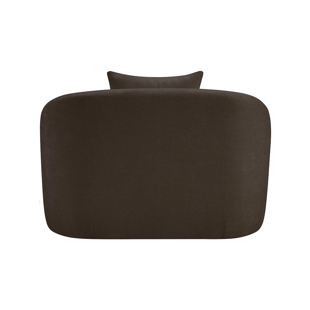 Penelope Brown Chenille Fabric Chair