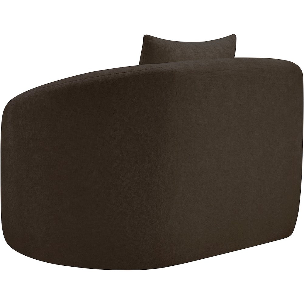 Penelope Brown Chenille Fabric Chair