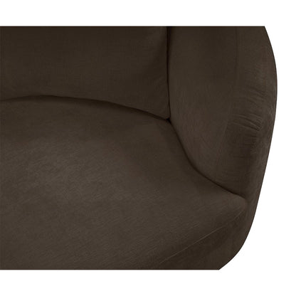 Penelope Brown Chenille Fabric Chair
