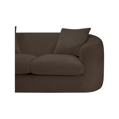 Penelope Brown Chenille Fabric Loveseat