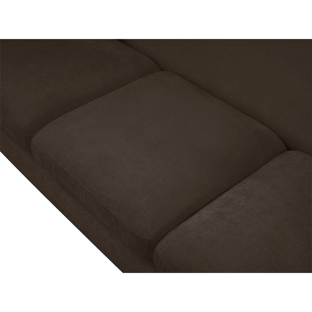 Penelope Brown Chenille Fabric Sofa