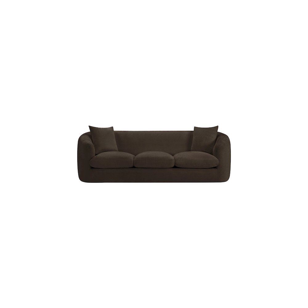 Penelope Brown Chenille Fabric Sofa