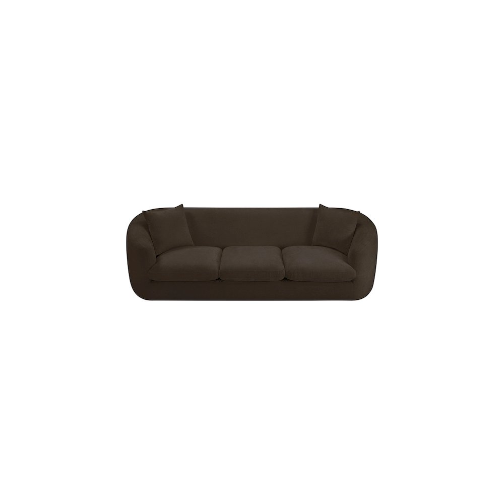 Penelope Brown Chenille Fabric Sofa