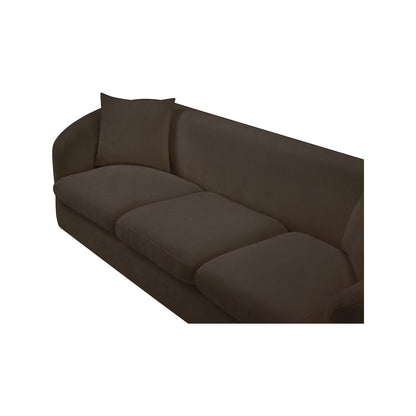 Penelope Brown Chenille Fabric Sofa