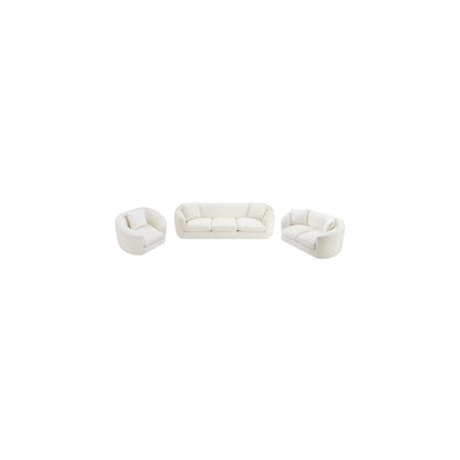 Penelope Cream Chenille Fabric Chair