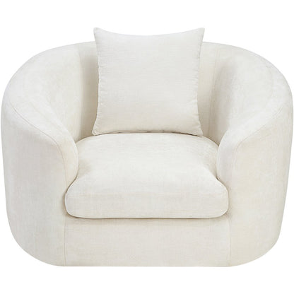 Penelope Cream Chenille Fabric Chair