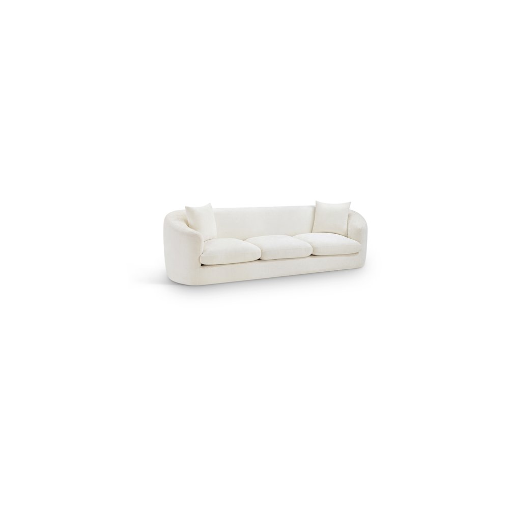 Penelope Cream Chenille Fabric Sofa