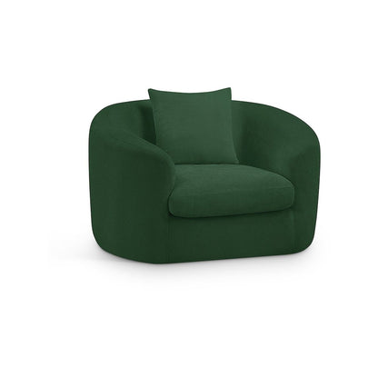 Penelope Green Chenille Fabric Chair