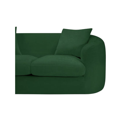 Penelope Green Chenille Fabric Loveseat
