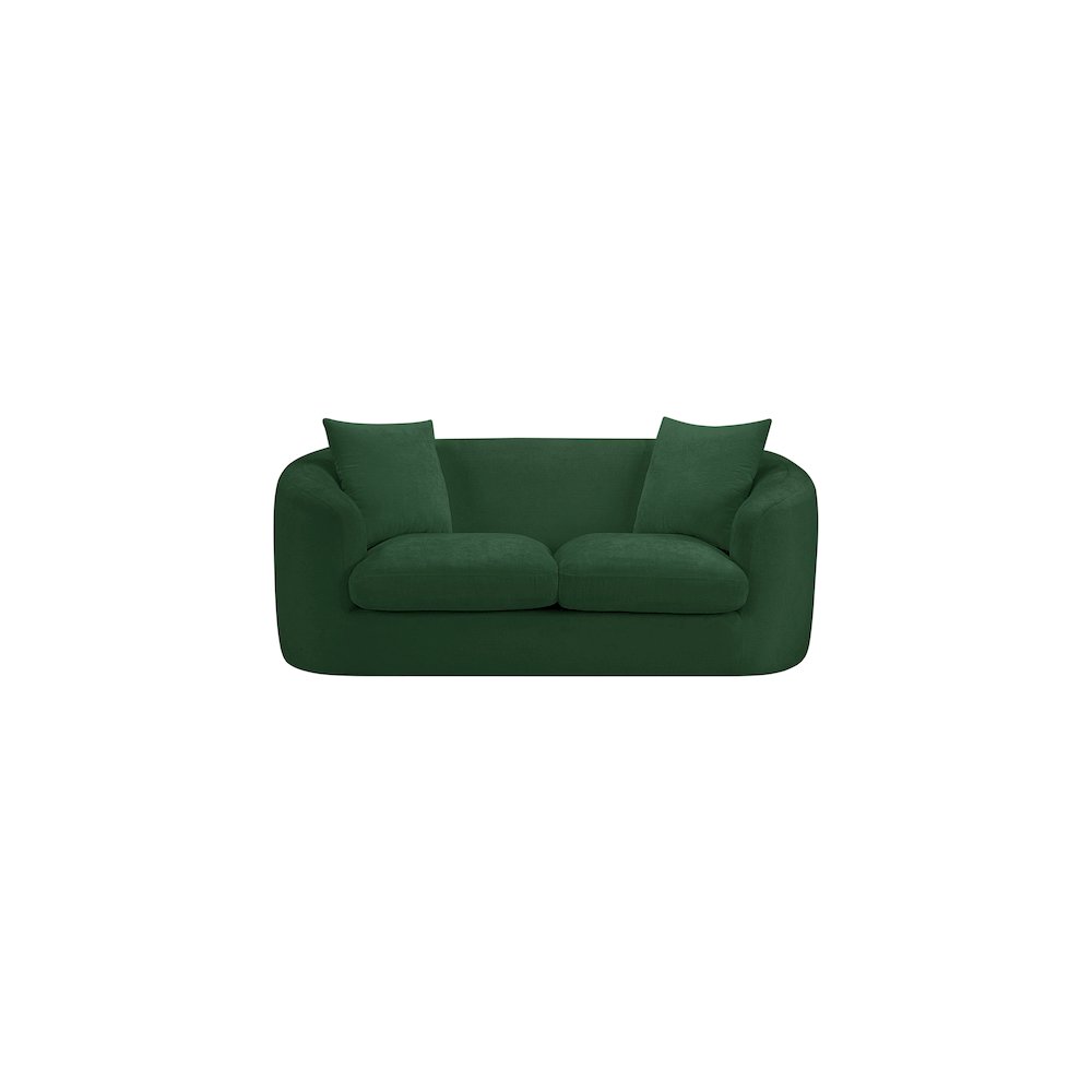 Penelope Green Chenille Fabric Loveseat