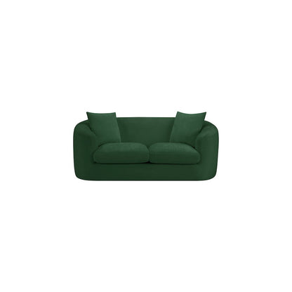 Penelope Green Chenille Fabric Loveseat