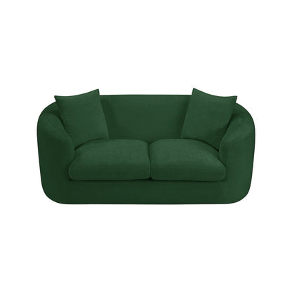 Penelope Green Chenille Fabric Loveseat