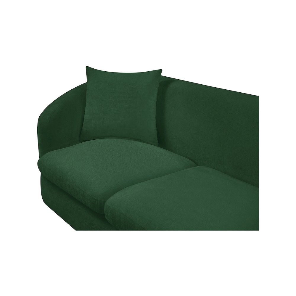 Penelope Green Chenille Fabric Loveseat