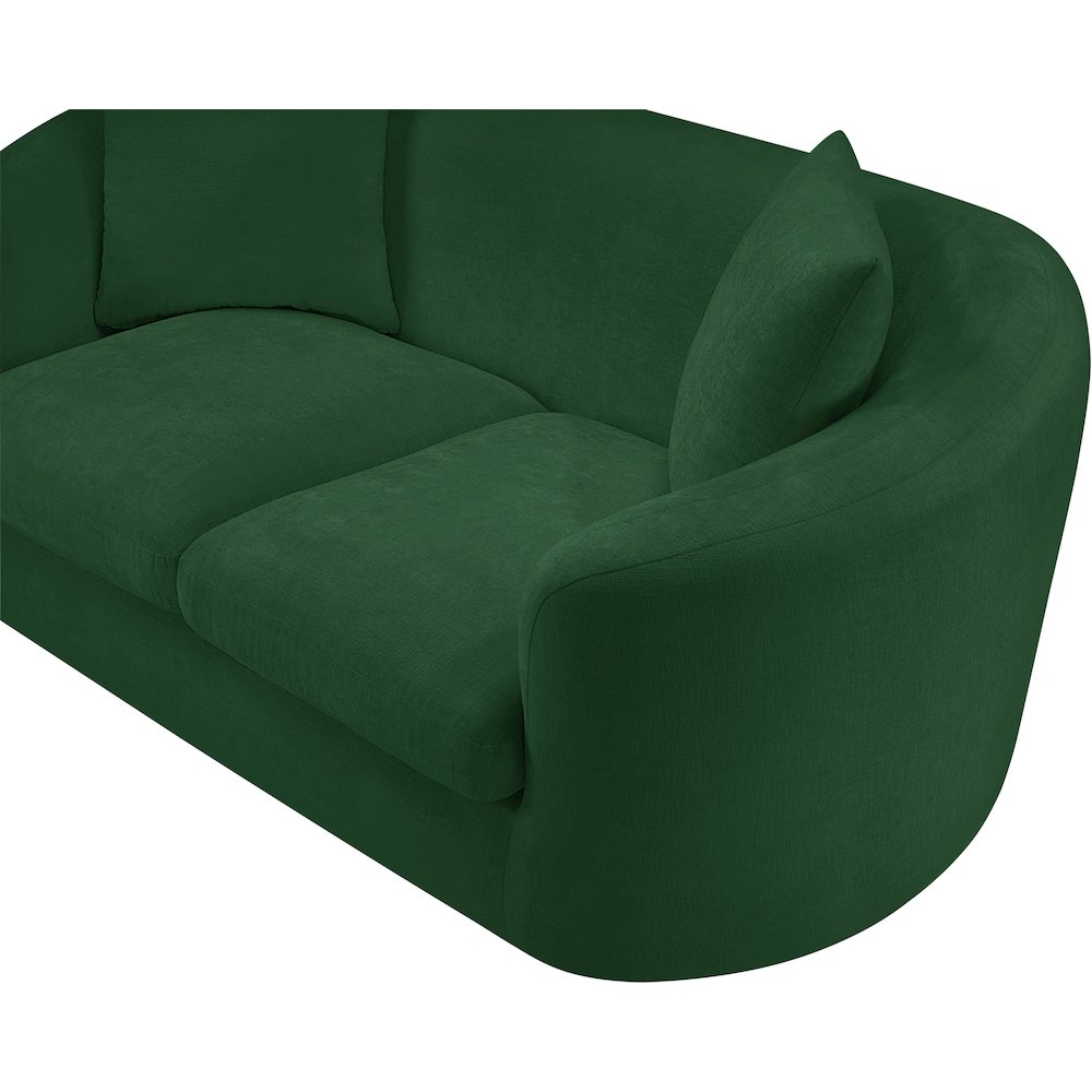 Penelope Green Chenille Fabric Loveseat