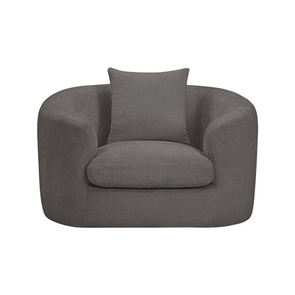 Penelope Grey Chenille Fabric Chair
