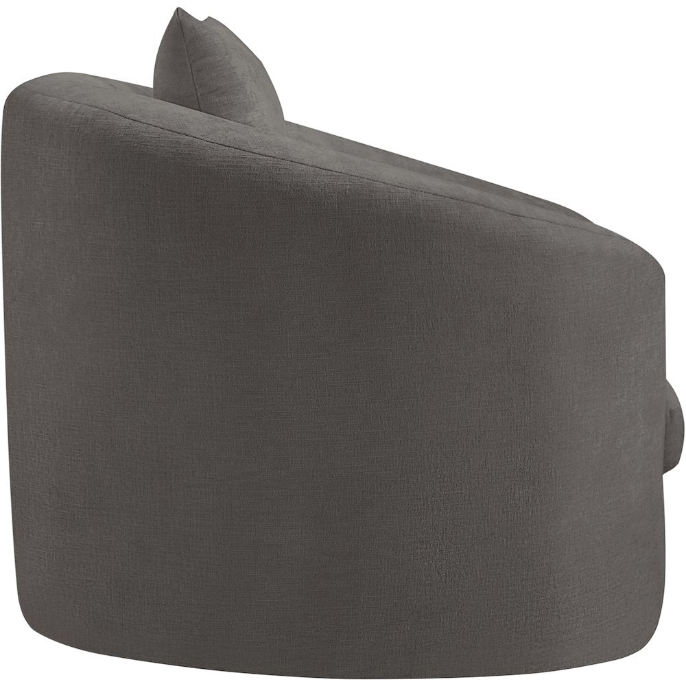 Penelope Grey Chenille Fabric Chair