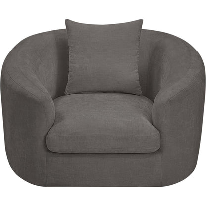 Penelope Grey Chenille Fabric Chair