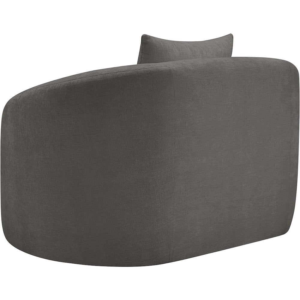 Penelope Grey Chenille Fabric Chair