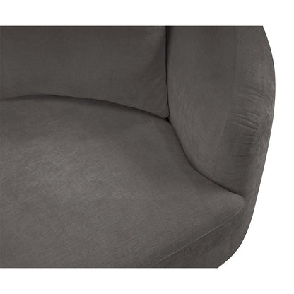 Penelope Grey Chenille Fabric Chair