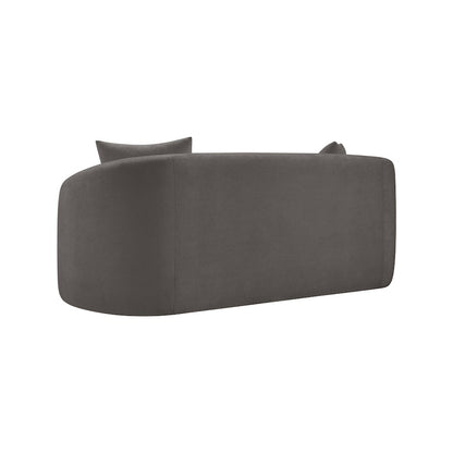 Penelope Grey Chenille Fabric Loveseat