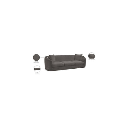 Penelope Grey Chenille Fabric Sofa