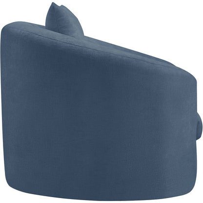 Penelope Light Blue Chenille Fabric Chair