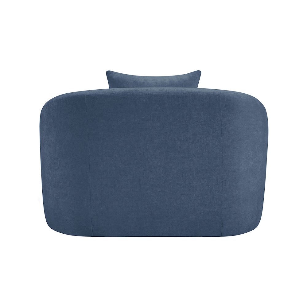 Penelope Light Blue Chenille Fabric Chair
