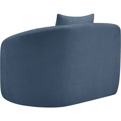 Penelope Light Blue Chenille Fabric Chair