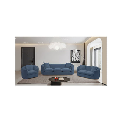 Penelope Light Blue Chenille Fabric Chair