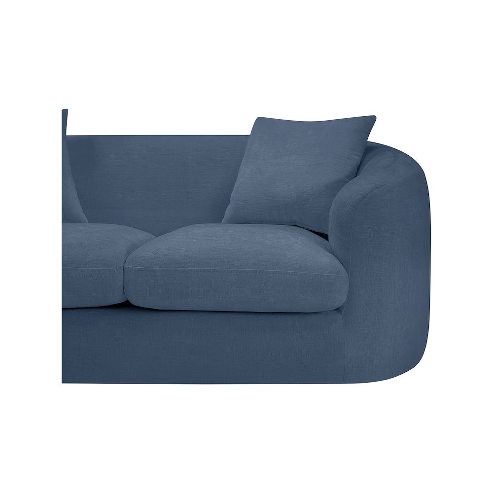 Penelope Light Blue Chenille Fabric Loveseat