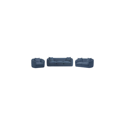 Penelope Light Blue Chenille Fabric Loveseat