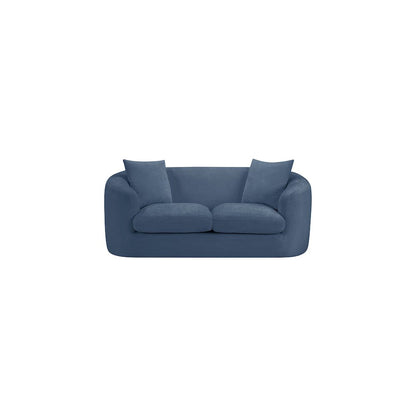 Penelope Light Blue Chenille Fabric Loveseat