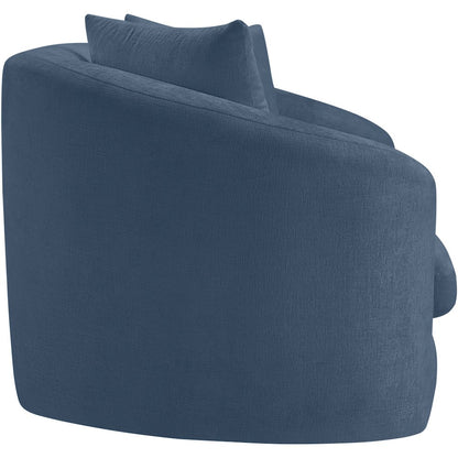 Penelope Light Blue Chenille Fabric Loveseat