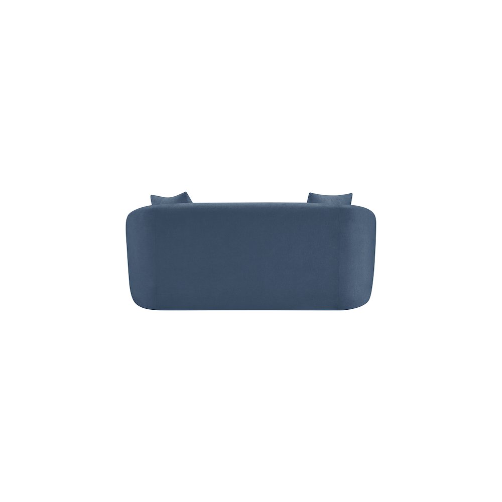 Penelope Light Blue Chenille Fabric Loveseat