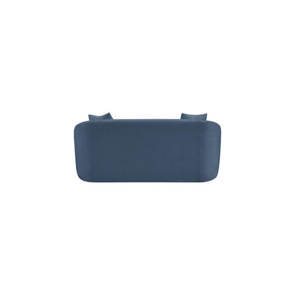 Penelope Light Blue Chenille Fabric Loveseat