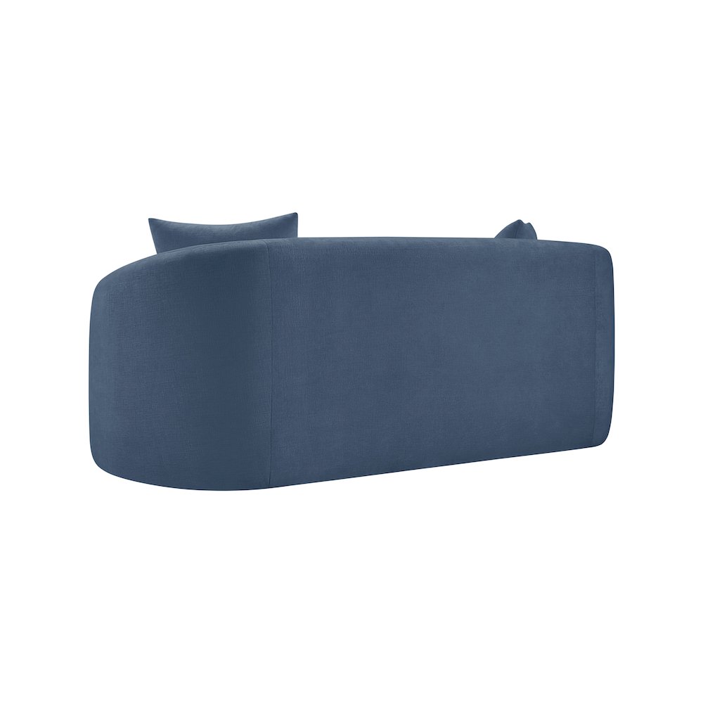 Penelope Light Blue Chenille Fabric Loveseat
