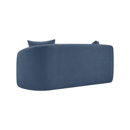 Penelope Light Blue Chenille Fabric Loveseat