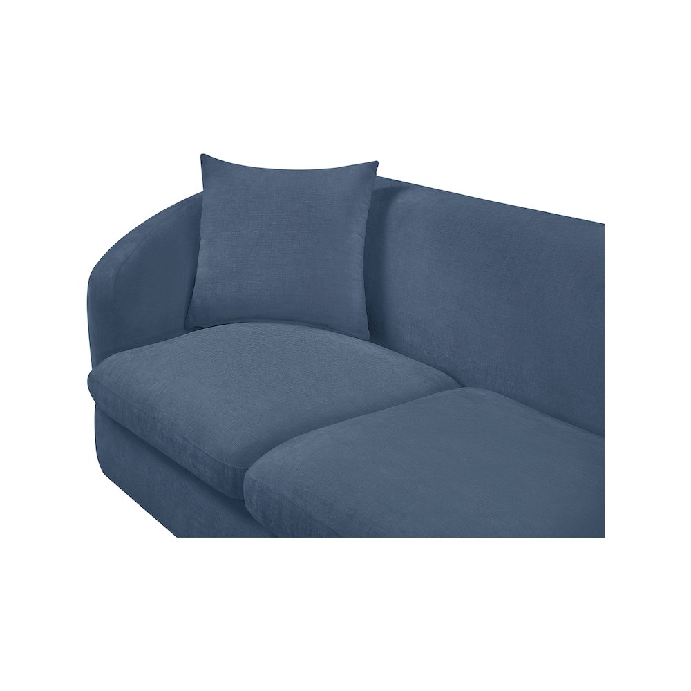 Penelope Light Blue Chenille Fabric Loveseat
