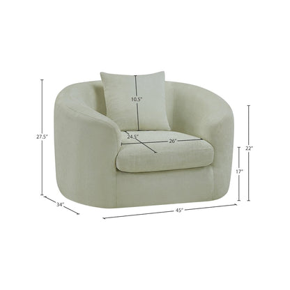 Penelope Mint Chenille Fabric Chair