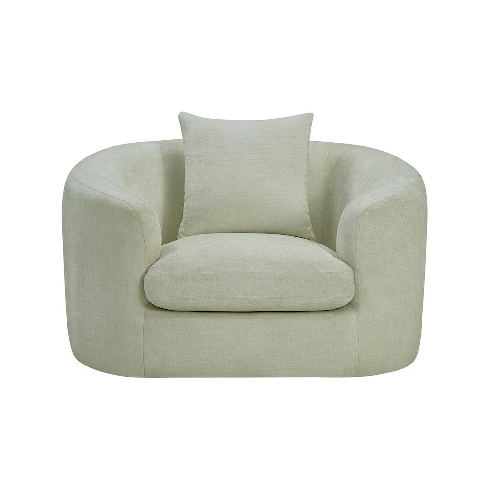 Penelope Mint Chenille Fabric Chair
