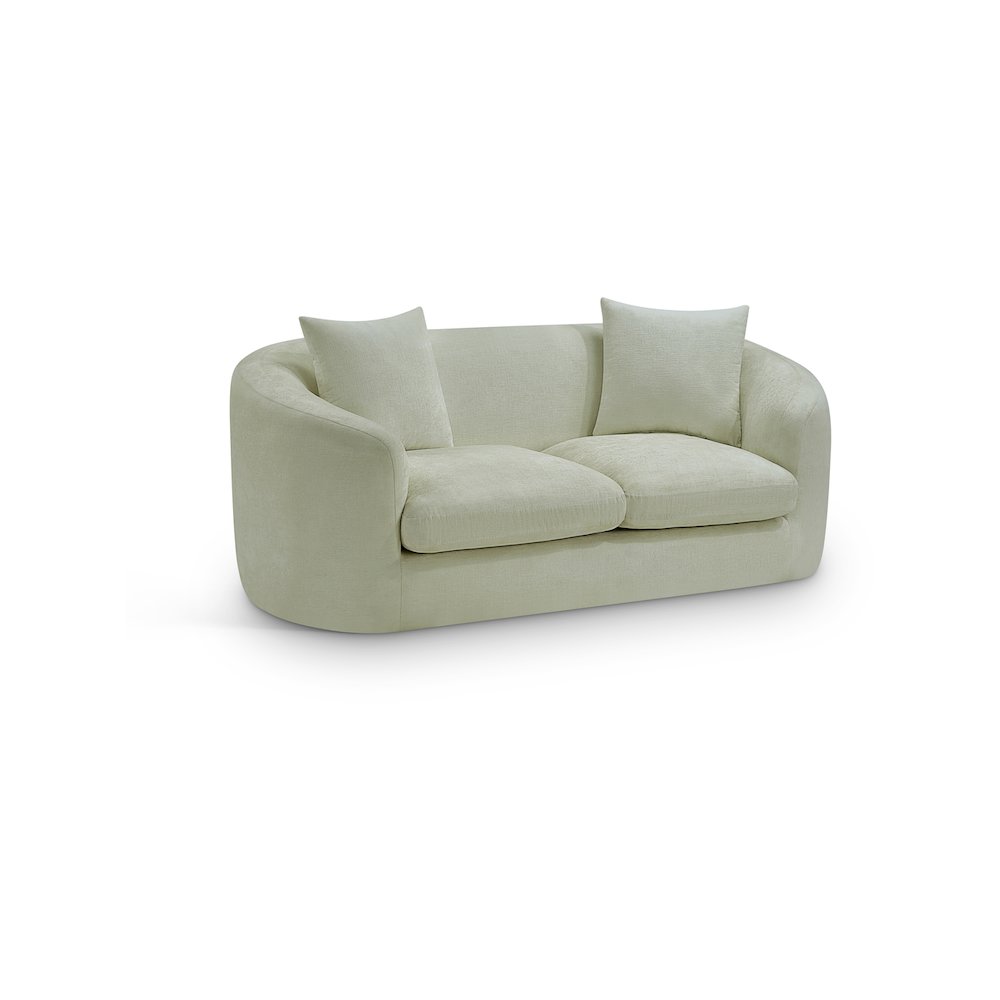 Penelope Mint Chenille Fabric Loveseat