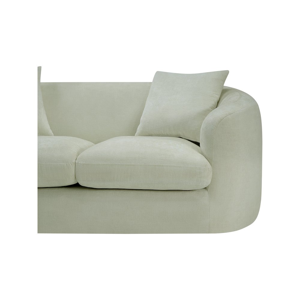 Penelope Mint Chenille Fabric Loveseat