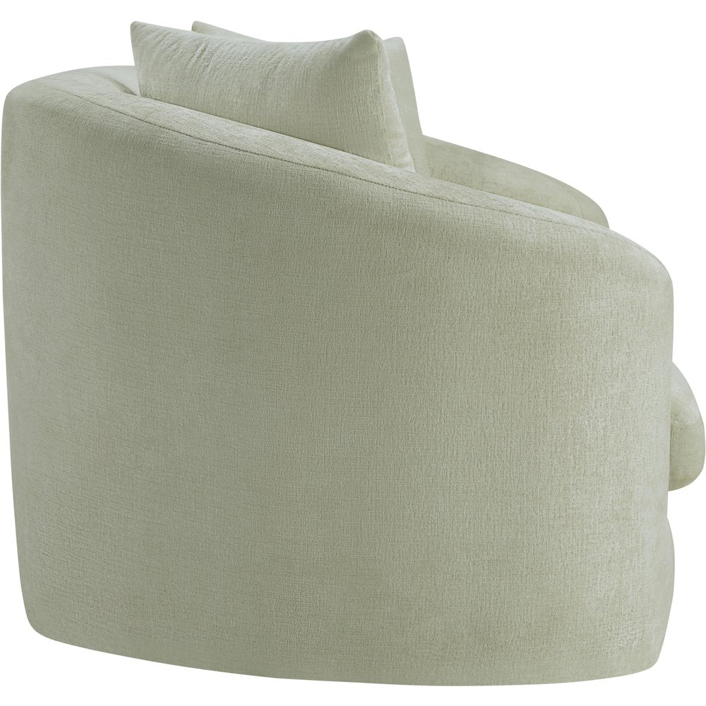 Penelope Mint Chenille Fabric Loveseat